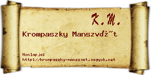 Krompaszky Manszvét névjegykártya